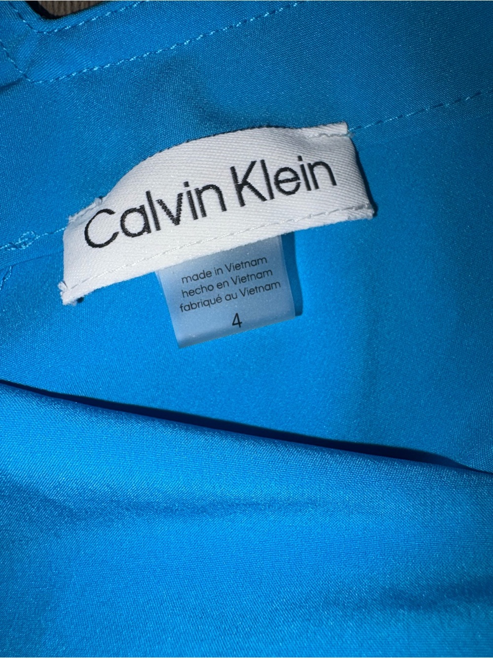 Calvin Klein Bright Blue Sleeveless Mini Dress - Picture 3 of 3